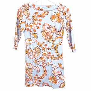 J. McLaughlin Seaside Paisley Stretch Midi Dress